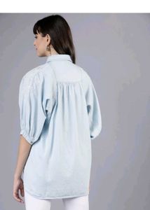 Tokyo Talkies Oversize Korean Style Denim Top
