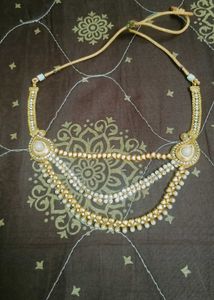 ✨ Elegant Gold &amp; Pearl Necklace Set (Used Once) ✨