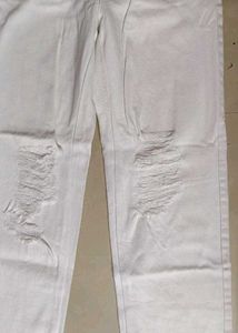 Ripped White Jeans