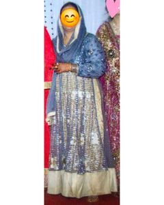 ORIGINAL MIRROR WORK DOUBLE LAYERED GOWN