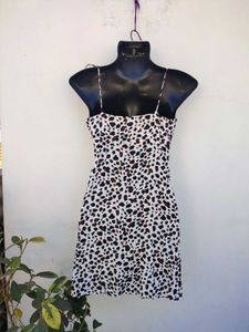 Beautiful Leopard Print Cowl Neck Dress
