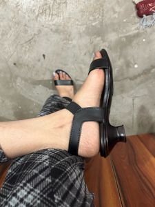 Black Ankle Strap Sandals