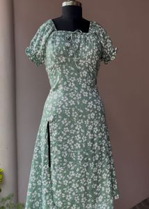 Floral Green Dress