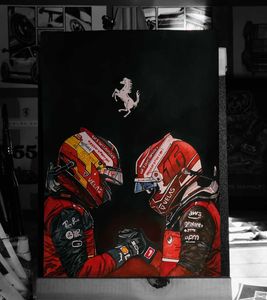Original Artwork Painting Of Ferrari Drivers