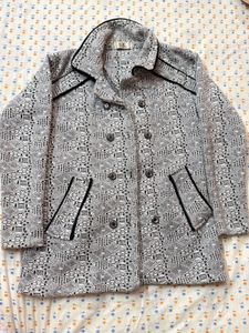 Patterned Grey Knit Jacket