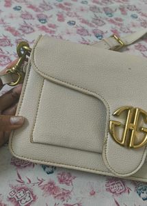 Elegant Cream Crossbody Bag