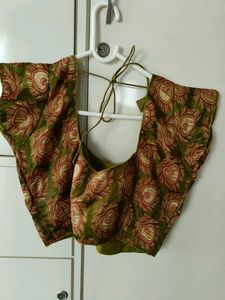 Green Stitched Saree Blouse