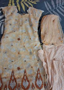 Orange Chudidar Salwar Suit