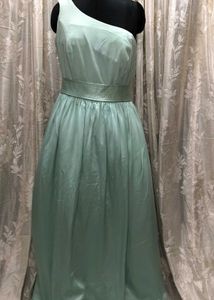Aquamarine Colour One Shoulder Long Gown