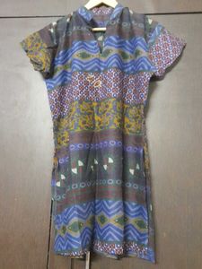 Vintage Print Mini Kurta