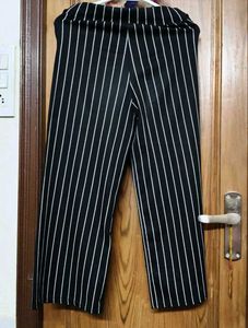 Striped Wide-Leg Pants
