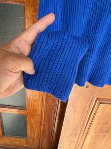 Zara Blue Long Sleeve Knit Sweater