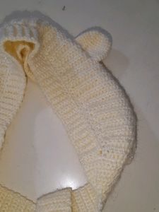 Cute Crochet Bear Hood Scarf