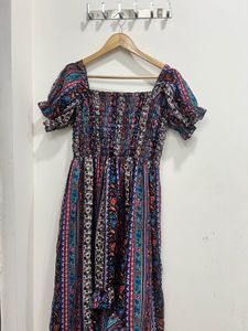 Bohemian Floral Print Dress.