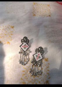 Silver-Tone Drop Earrings