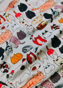Cute Cat Print Top