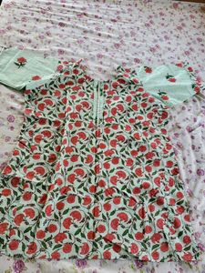 Floral Print Kurta