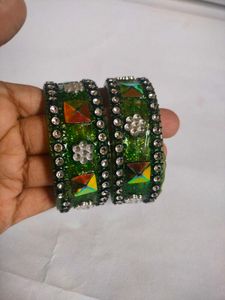 Green Glass Bangles