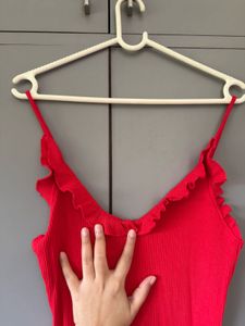 Red Bodycon Midi Dress