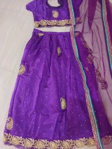 New Purple Colour Heavy Stone Work Lehanga Choli
