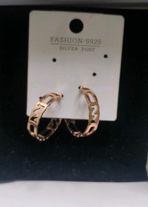 Gold toned hoop  Fashion Earrings