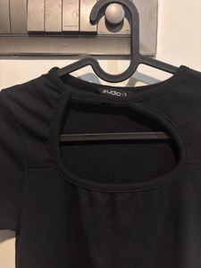 Black Cutout Top