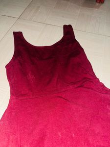 Burgundy Skater Dress