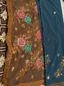 Work Georgette Saree