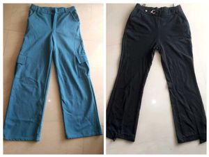 Combo Of Blue And Black Pant For Women