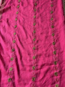 Pink Embroidered Dupatta
