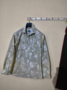 Leaf Print Casual Shirt