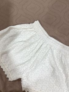 White Lace Shorts