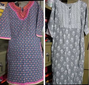 GREY🩶& BLUE💙 KURTA