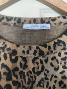 Zara Animal Print Crop Top