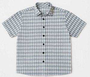 Patterned Grey Net Shirt