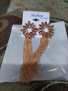 Shining Earings Drop-down Rose Gold Colour New