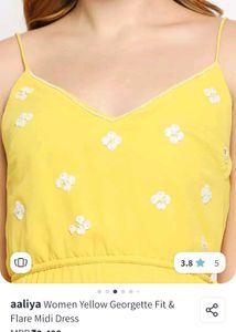 Aaliya Sunshine Yellow Embellished Dress
