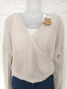 Imported Wrap Sweater