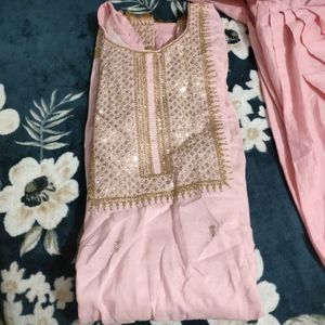cotton silk patiala suit.