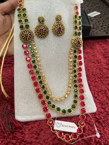 Zaveri Pearls Antique Gold Multi Layered Necklace