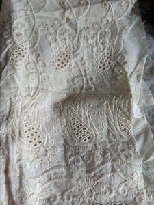 Schiffli n embroidered cut pieces Material