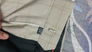 Men Cream Check Jacket Suit