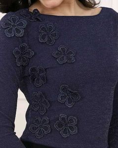Stylish Navy Blue Floral Top