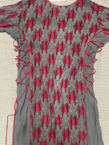 Olive Kurta with Embellishments