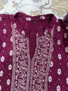Purple Anarkali Dress With Dupatta