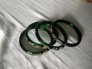 Green Glass Bangles