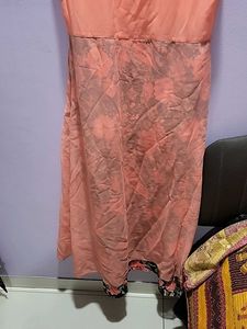 Peach Floral Dress