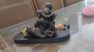Elegant Lord Ganesha Reading Idol with Decorative