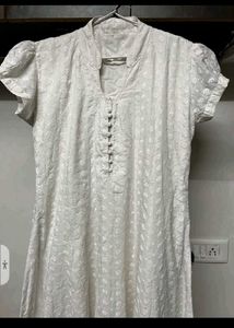 White Short Sleeve Dress