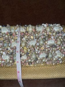 Embellished Clutch with Chain Strap